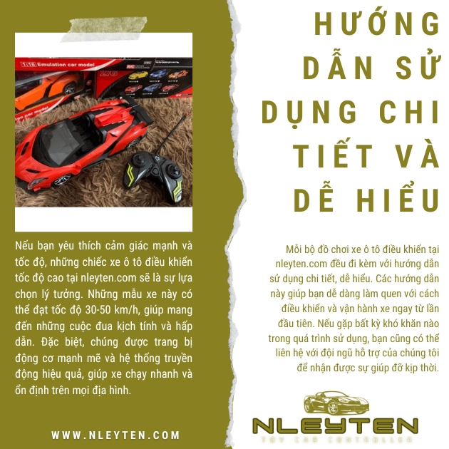 Sự Kiện & Cuộc Thi BỘ ĐỒ CHƠI XE Ô TÔ ĐIỀU KHIỂN NLEYTEN